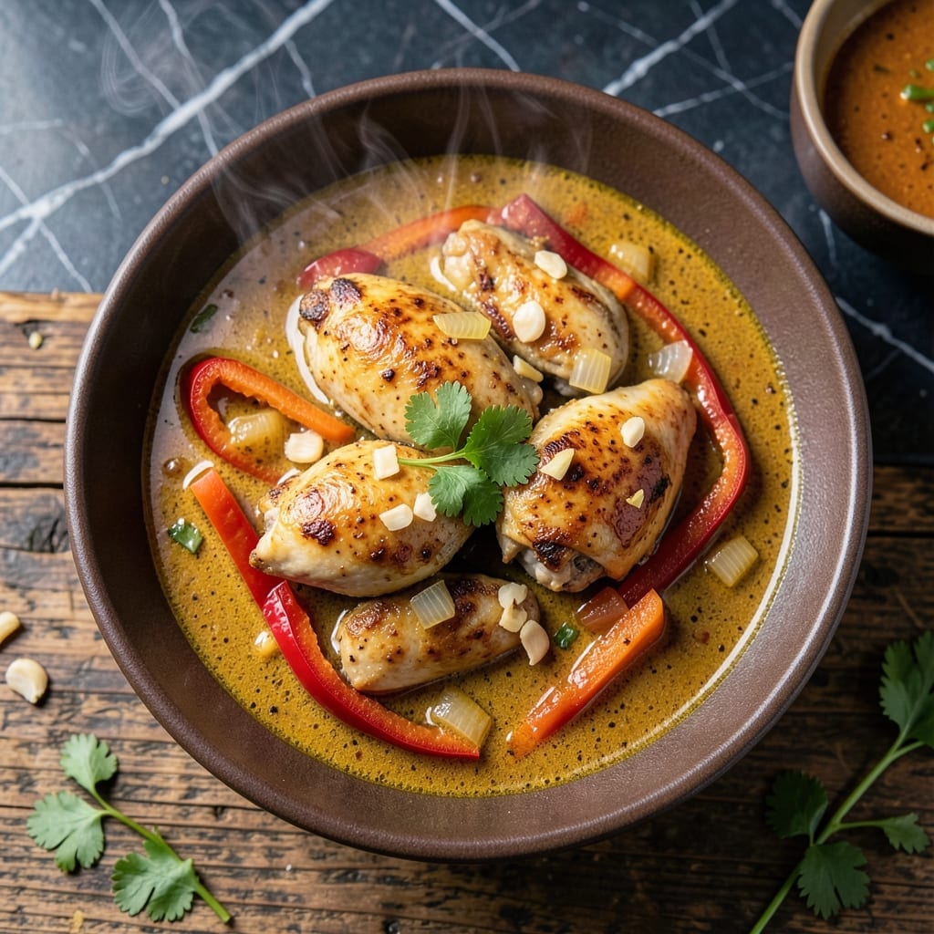 Chicken and Veggie Curry Recipe: Fragrant Spice Blend in a Bowl Chicken and Veggie Curry Recipe: Fragrant Spice Blend in a Bowl