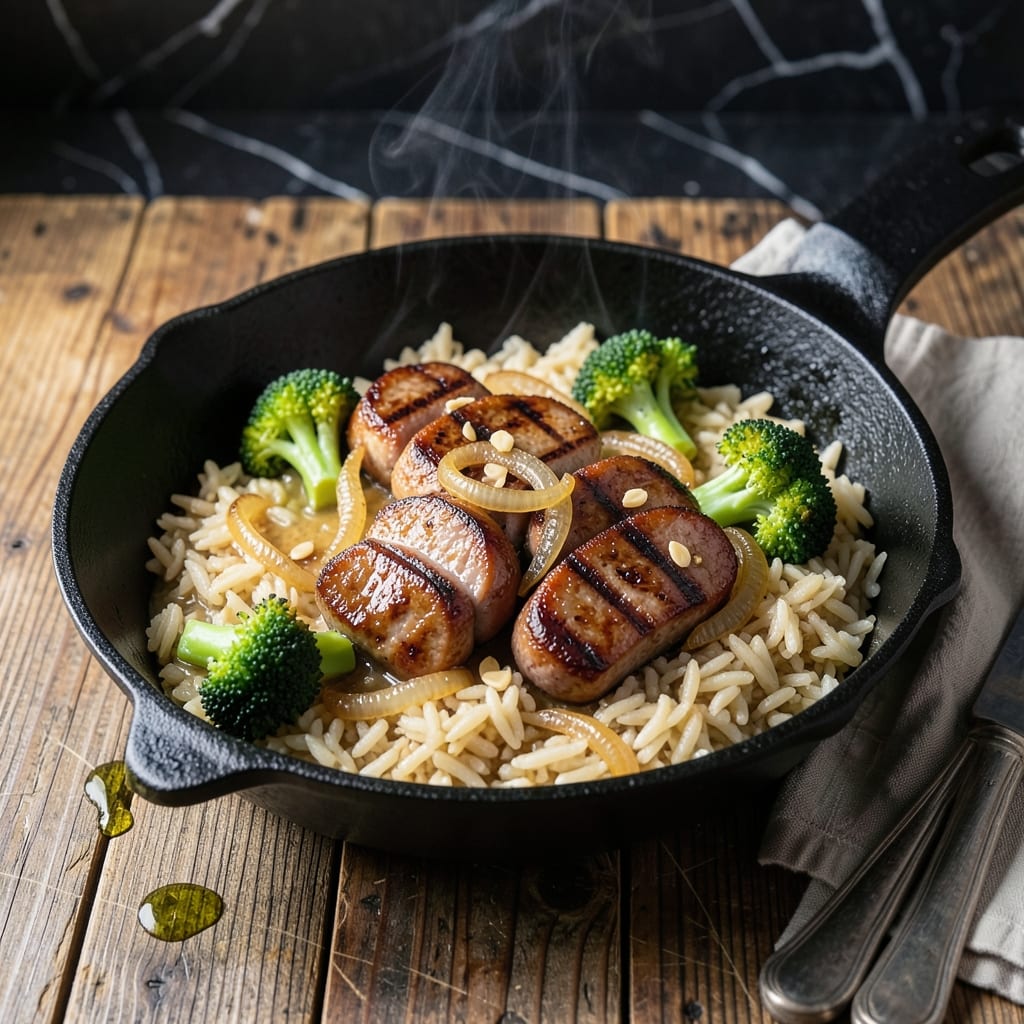 Hillshire Sausage Rice and Broccoli Recipe: One-Pan Hearty Side