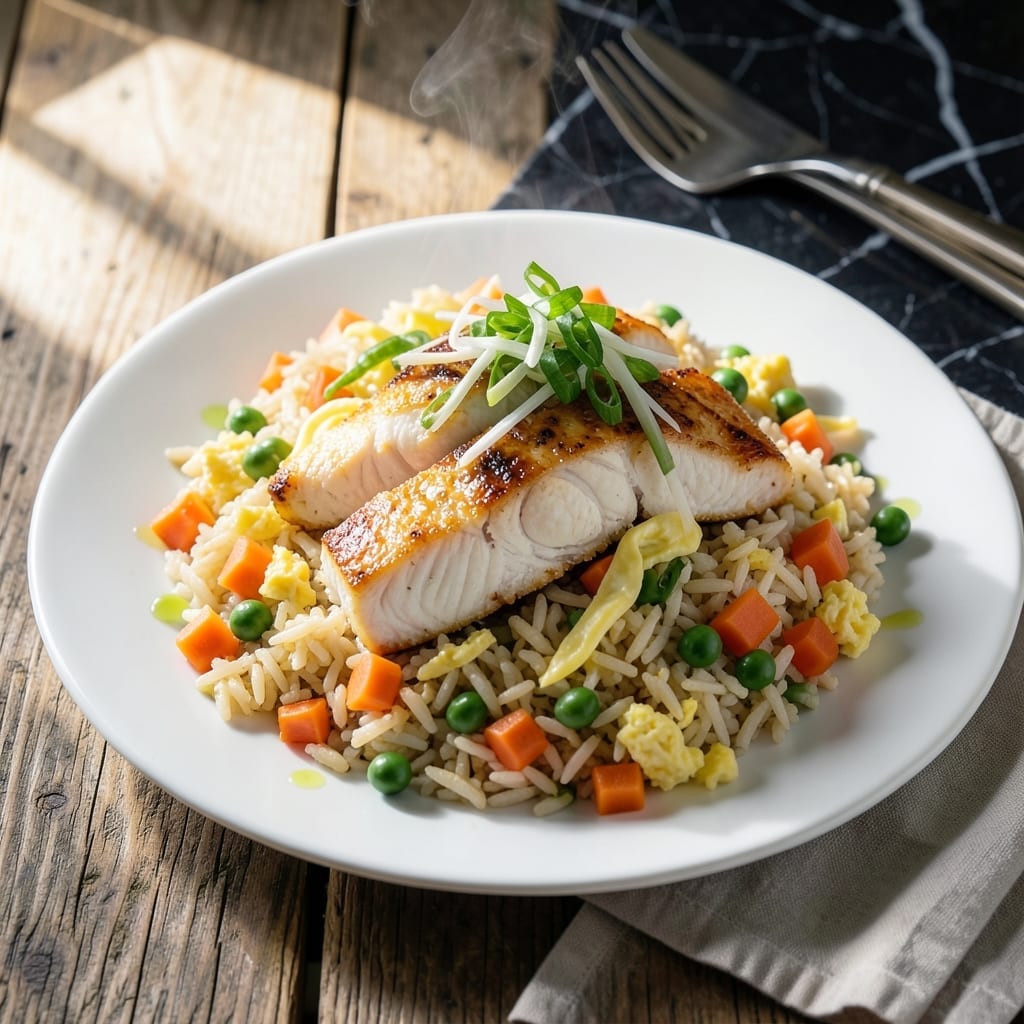 Fish Fried Rice Recipe: Wok-Tossed Umami With Flaky Fish Fish Fried Rice Recipe: Wok-Tossed Umami With Flaky Fish