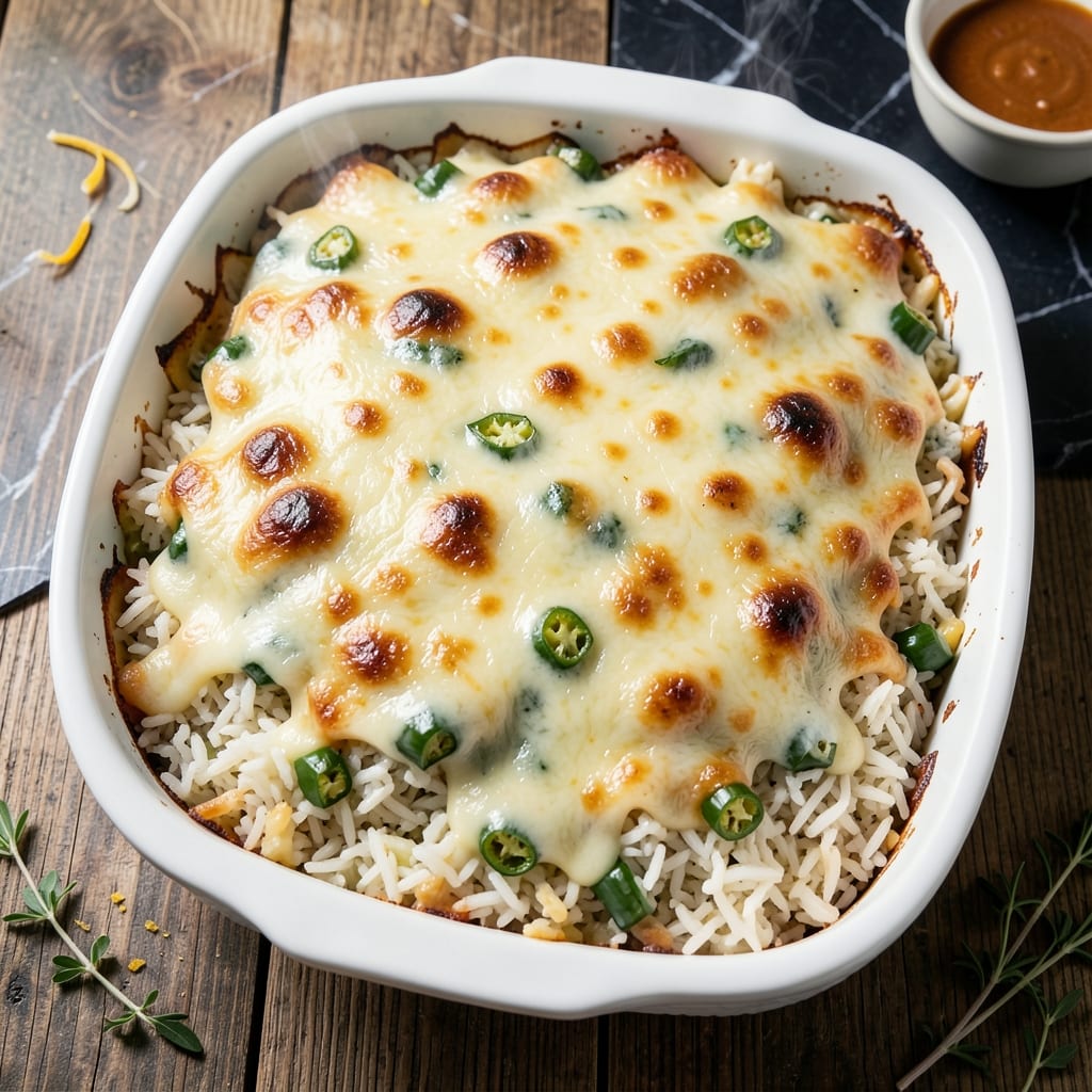 Green Chili Rice Casserole Recipe: Southwestern Layers of Cheesy Comfort