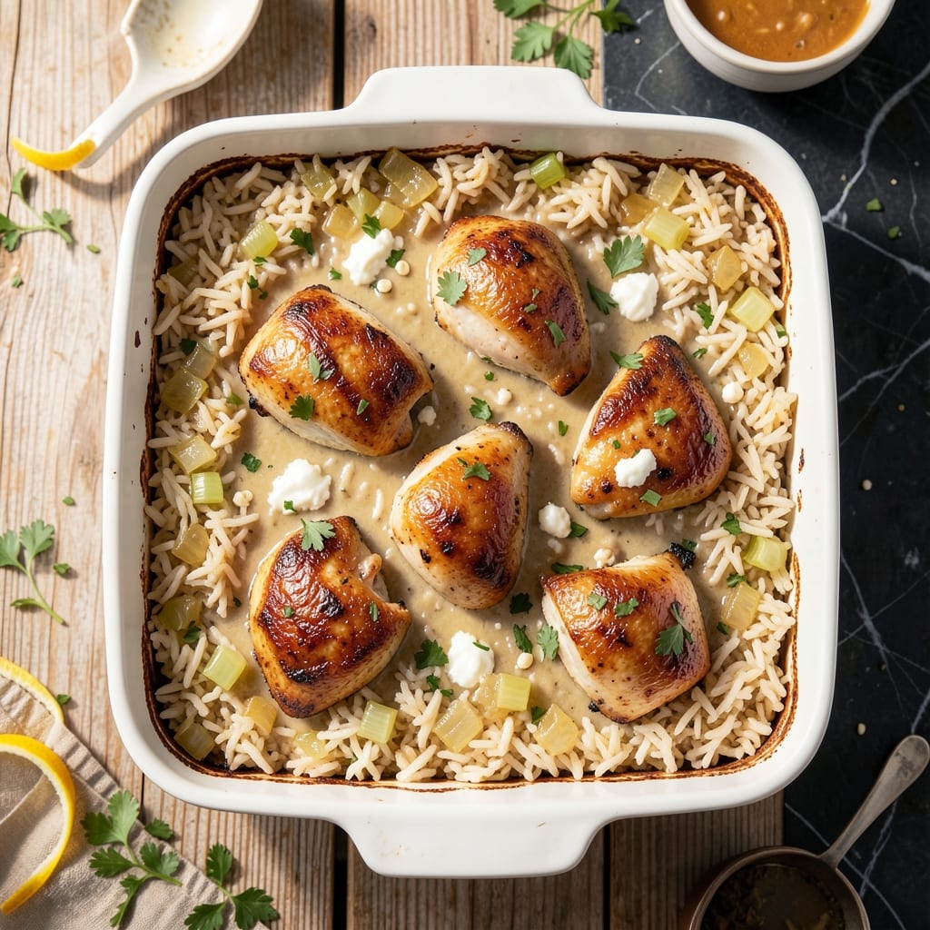 Chicken and Uncooked Rice Casserole Recipe: Bake and Forget One-Dish Meal