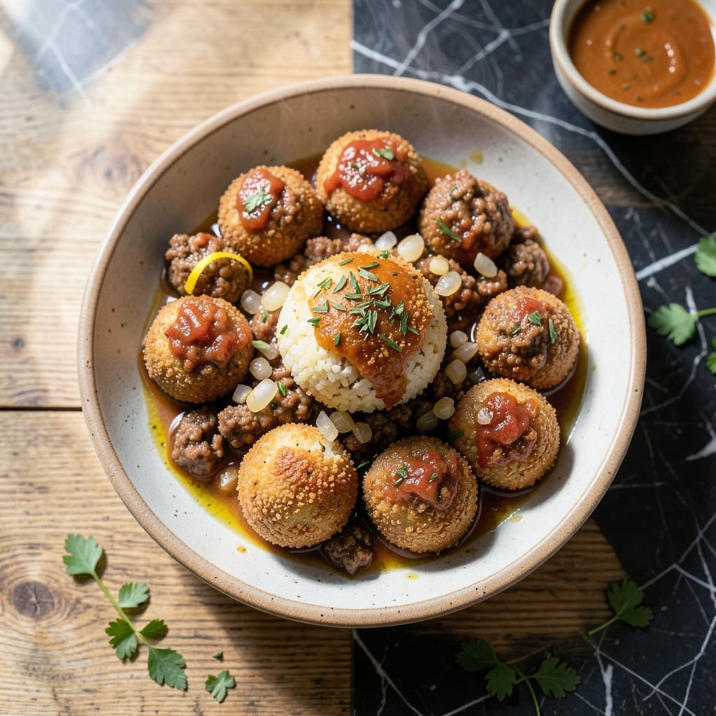 Italian Rice Ball Recipe With Ground Beef: Sicilian Stuffed Delight