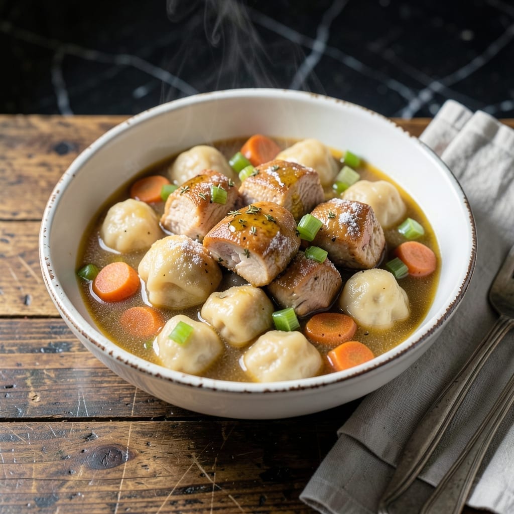 Old Fashioned Grandma's Chicken and Dumplings Recipe: Cloud-Like Biscuits Over Savory Stew Old Fashioned Grandma's Chicken and Dumplings Recipe: Cloud-Like Biscuits Over Savory Stew