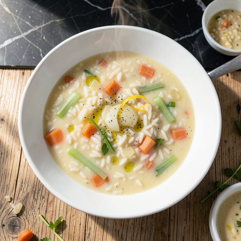 Greek Rice Soup Recipe: Avgolemono-Style Lemon and Herb Broth Greek Rice Soup Recipe: Avgolemono-Style Lemon and Herb Broth