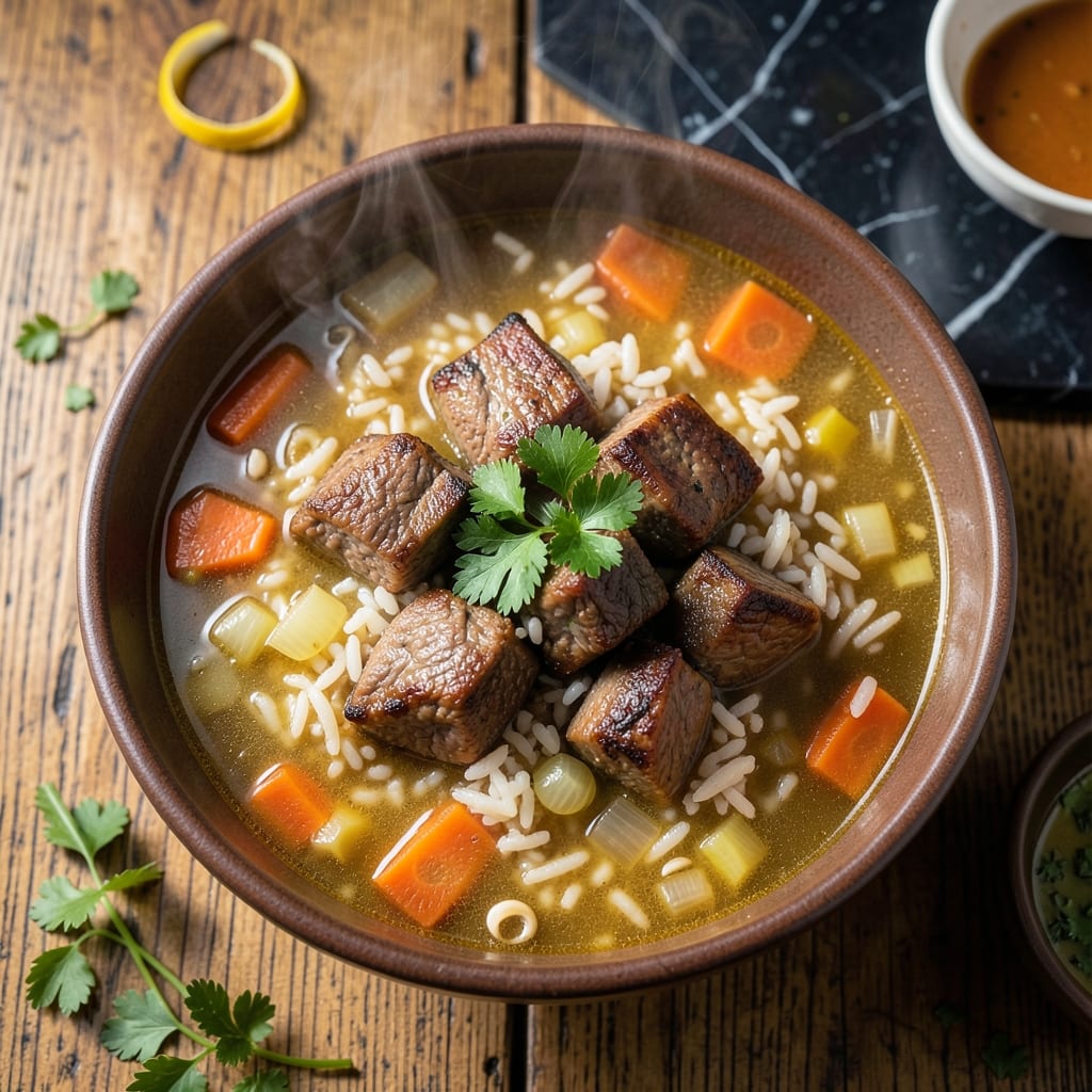 Beef Rice Soup Recipe: Hearty Broth With Tender Beef and Fluffy Grains Beef Rice Soup Recipe: Hearty Broth With Tender Beef and Fluffy Grains