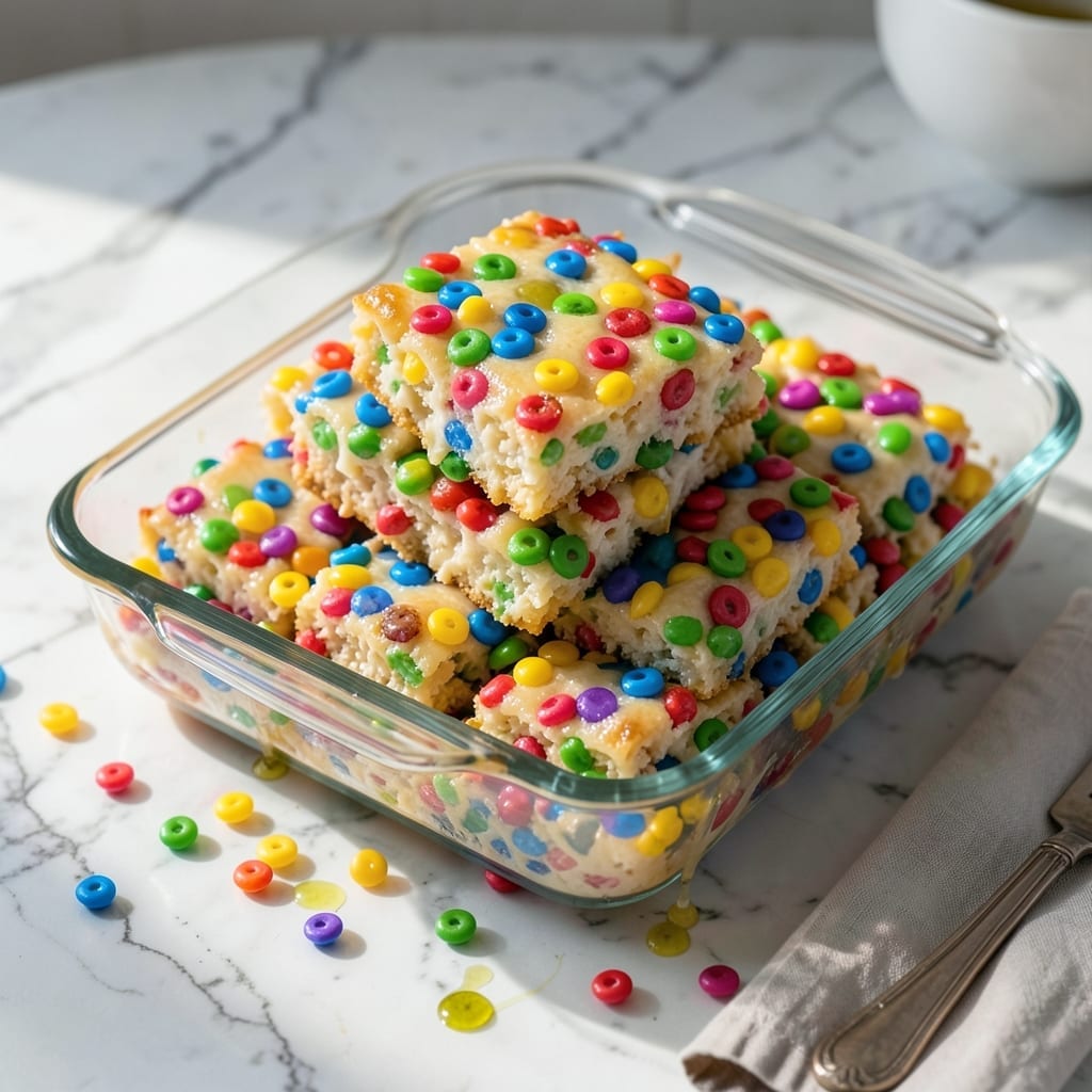 Fruit Loop Rice Crispy Treats Recipe: Colorful Crunch With Marshmallow Magic
