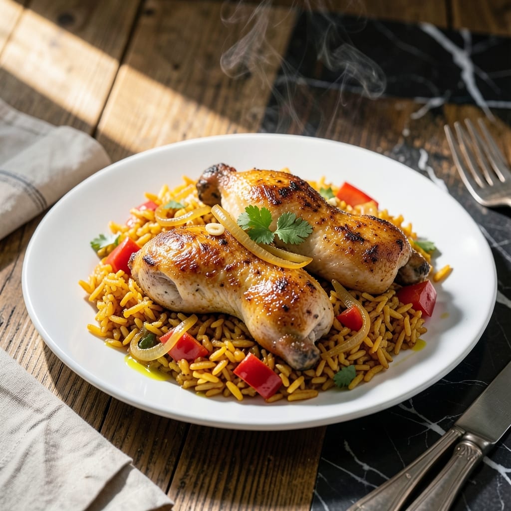 Chicken and Spanish Rice Recipe: Saffron-Infused One-Pot Fiesta