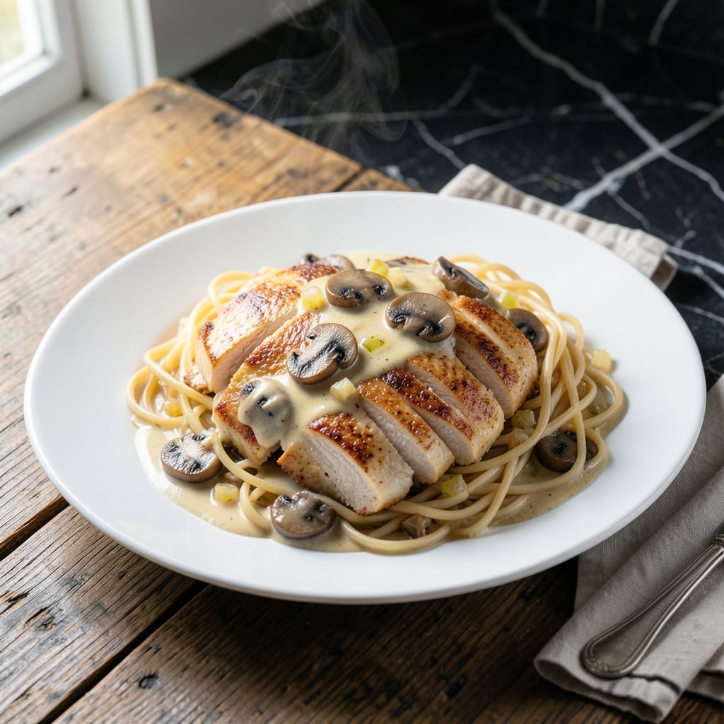 Chicken Mushroom Stroganoff Recipe: Creamy Egg Noodle Indulgence