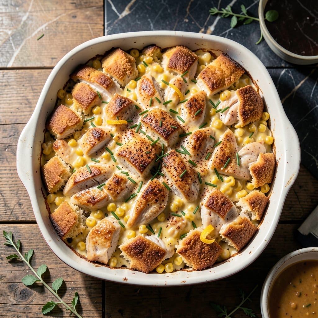 Chicken Cornbread Casserole Recipe: Savory Layers of Comfort