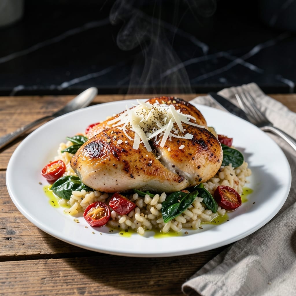 Tuscan Chicken and Rice Recipe: Sun-Dried Tomato and Spinach Infusion