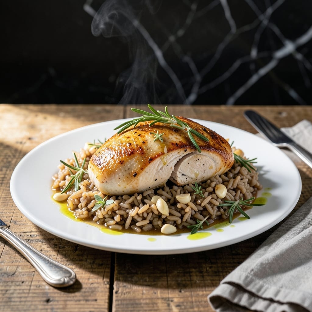 Chicken Breast Brown Rice Recipe: Garlic-Herb Infused One-Pan Meal