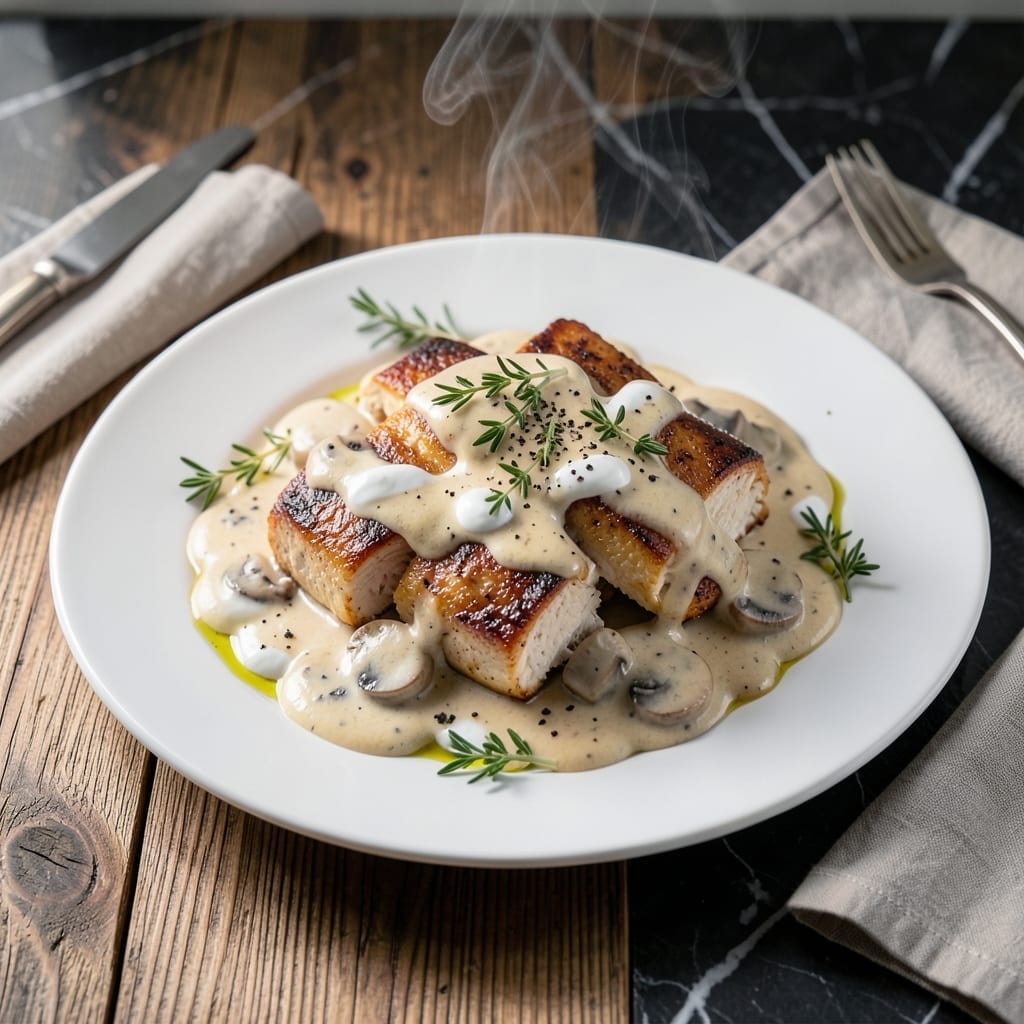 Campbell's Chicken Recipe: Creamy Mushroom Sauce With Tender Bites