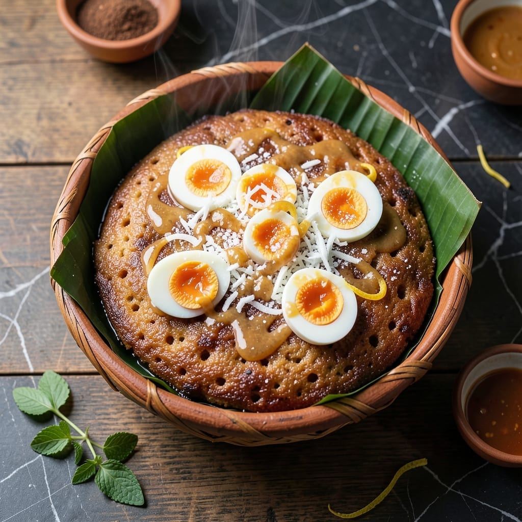 Glutinous Rice Bibingka Recipe With Coconut Milk: Clay Pot Charred Aroma