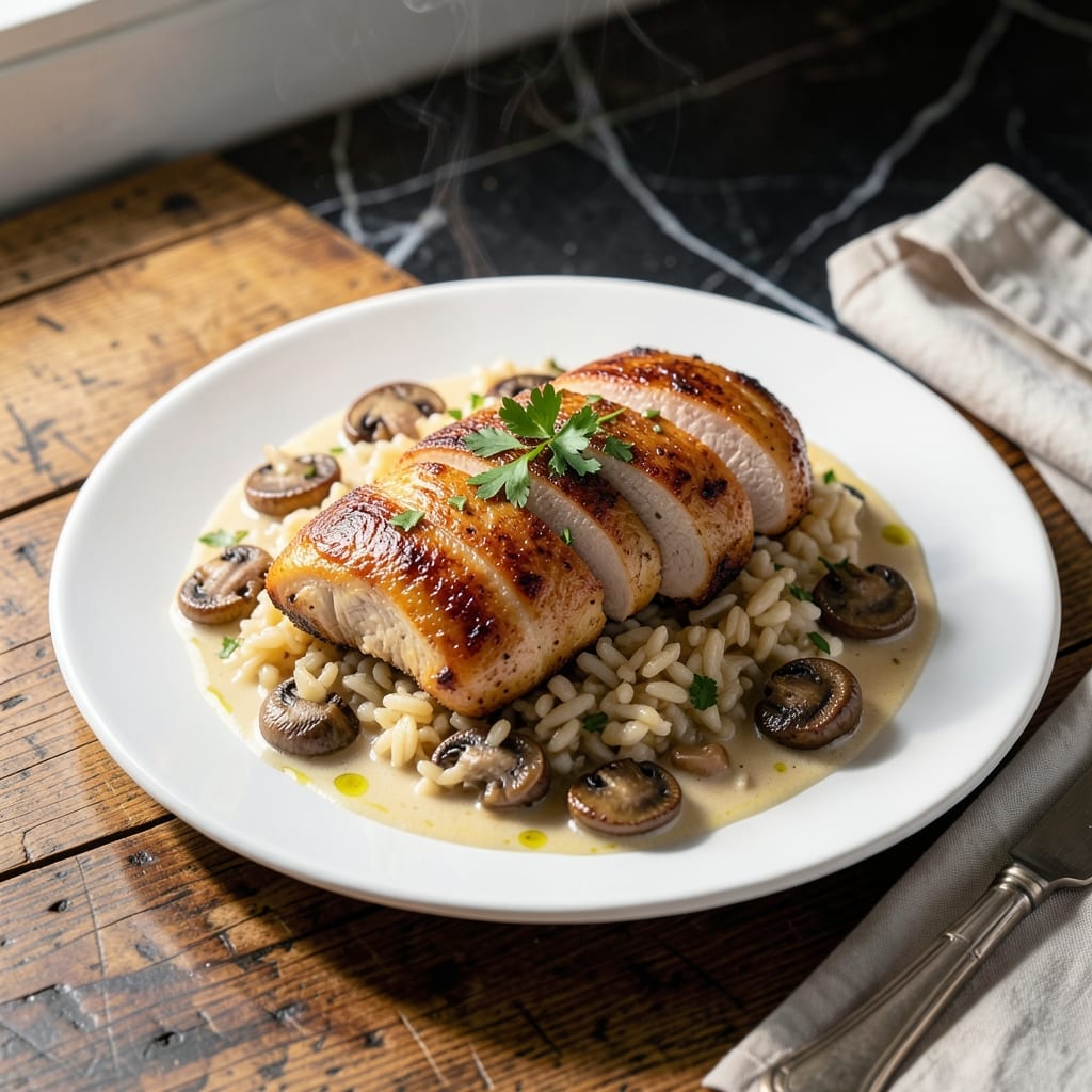 Chicken Mushroom Orzo Recipe: One-Pot Creamy Indulgence Chicken Mushroom Orzo Recipe: One-Pot Creamy Indulgence