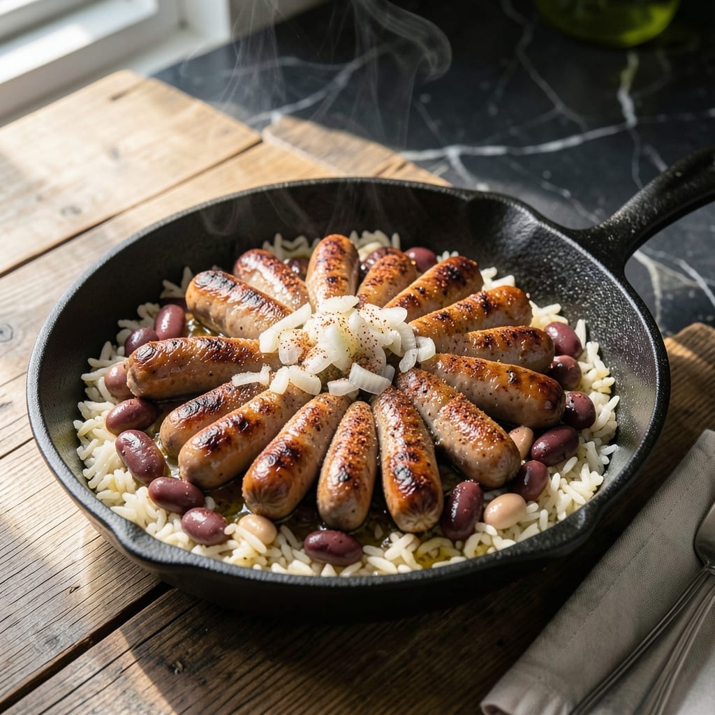 Hot Dogs Rice and Beans Recipe: Smoky Backyard BBQ in a Bowl Hot Dogs Rice and Beans Recipe: Smoky Backyard BBQ in a Bowl