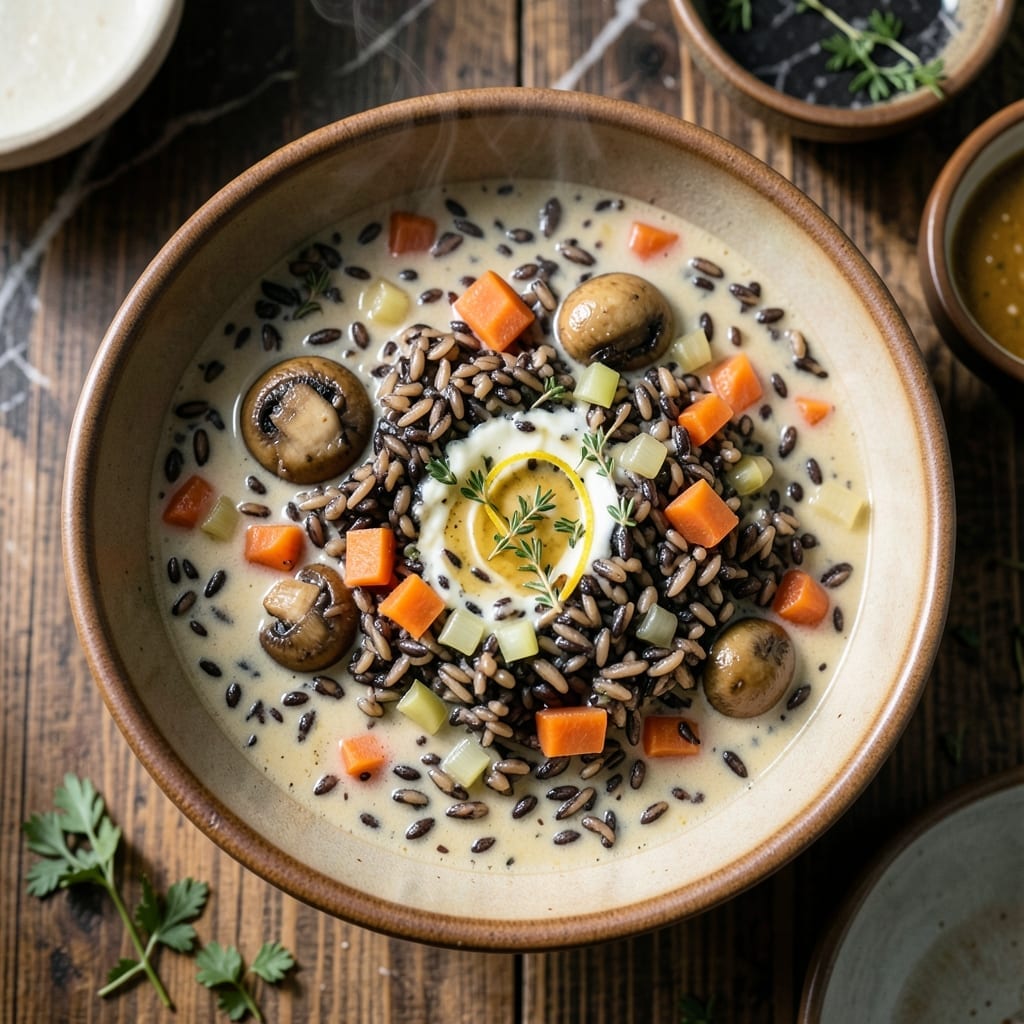 Grandma's Wild Rice Soup Recipe: Homestyle Mushroom and Herb Blend Grandma's Wild Rice Soup Recipe: Homestyle Mushroom and Herb Blend