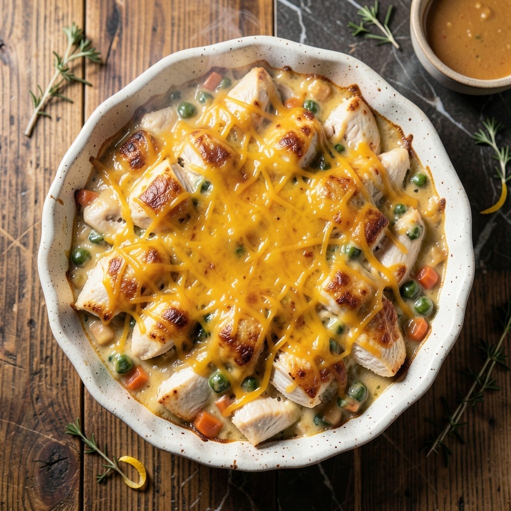 Disappearing Chicken Casserole Recipe: Cheesy Biscuit-Topped Comfort