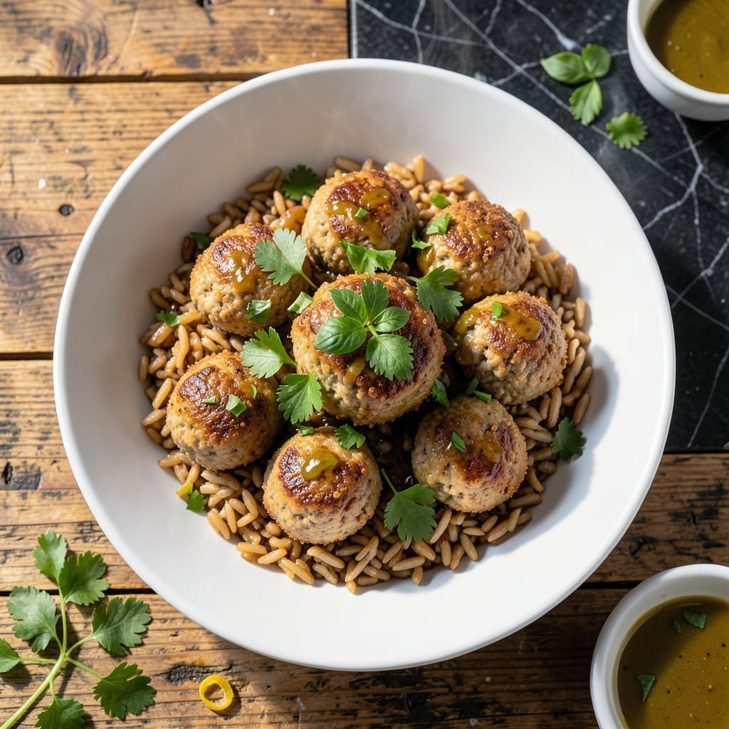 Healthy Meatball and Rice Recipe: Lean Protein With Fluffy Grains