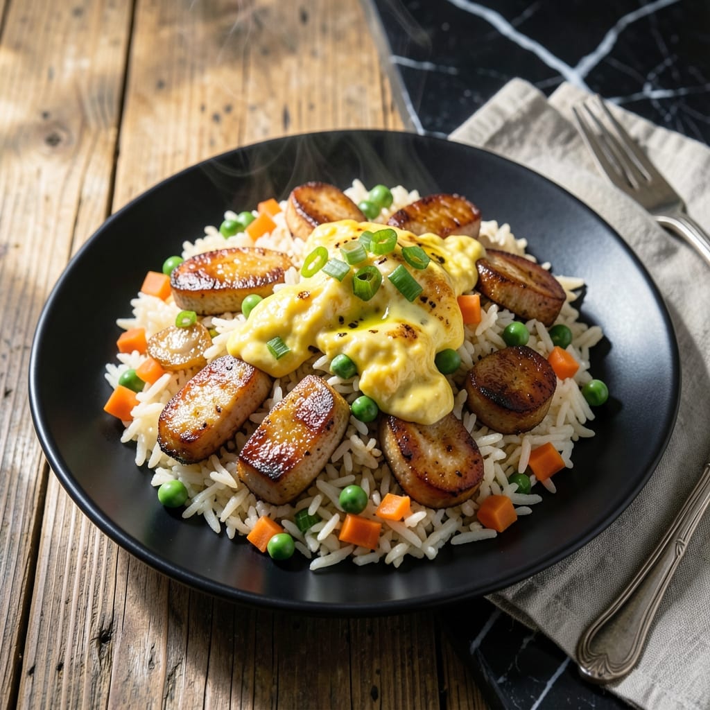 Chicken Sausage Fried Rice Recipe: Wok-Seared Savory Medley