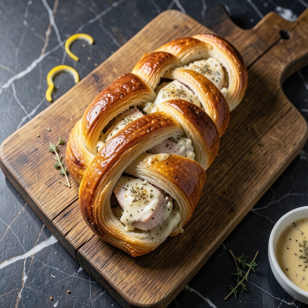 Chicken Braid Recipe: Flaky Pastry With Savory Cream Cheese Filling