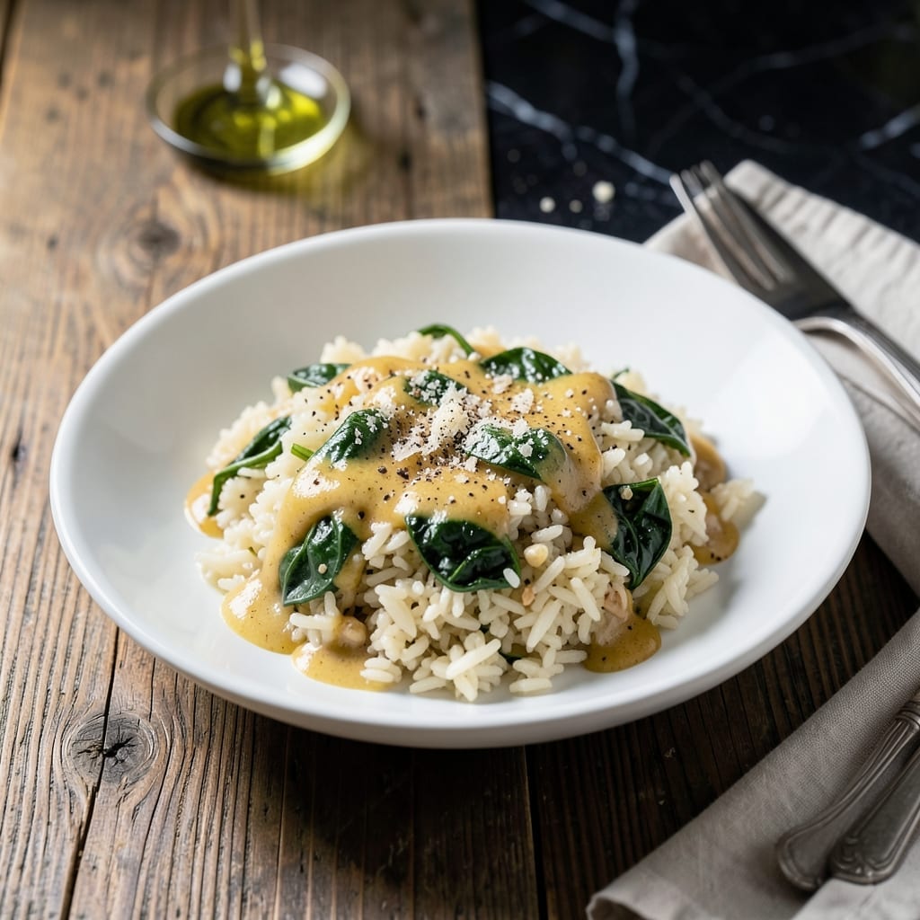 Rice Florentine Recipe: Spinach-Infused Creamy Elegance Rice Florentine Recipe: Spinach-Infused Creamy Elegance