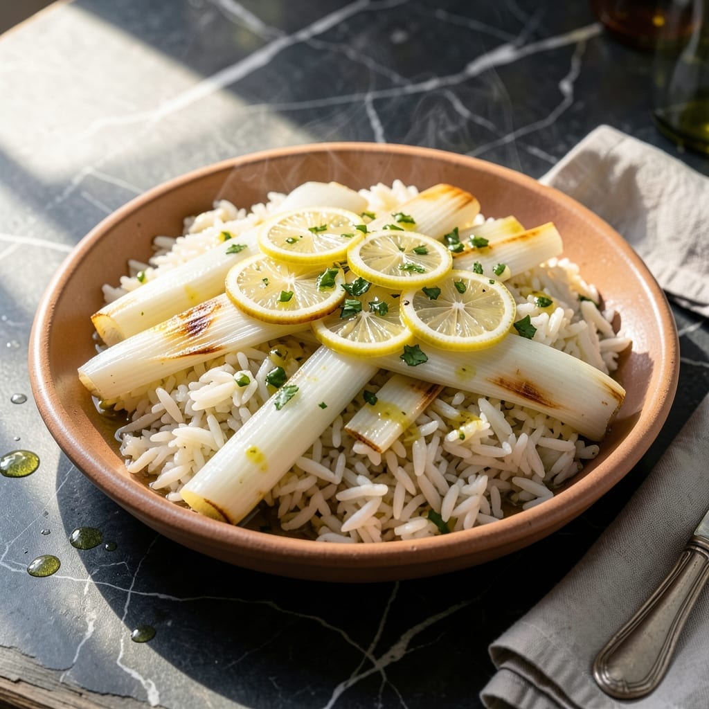 Greek Leeks And Rice Recipe: Lemon-Infused One-Pot Tradition Greek Leeks And Rice Recipe: Lemon-Infused One-Pot Tradition