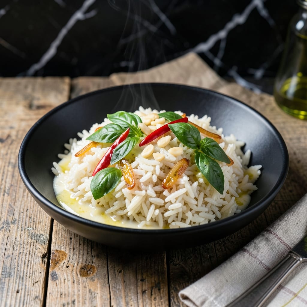 Garlic Basil Coconut Rice Recipe: Fragrant Thai-Inspired Side Dish