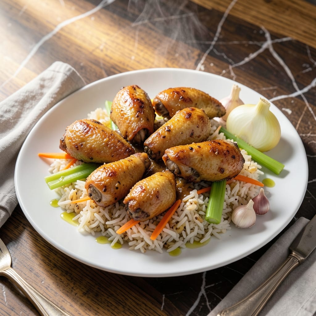 Boiled Chicken Wings and Rice Recipe: Simple One-Pot Comfort