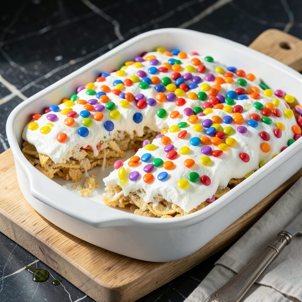 Fruity Pebble Rice Krispie Treats With Marshmallow Fluff Recipe: Rainbow Crunch in Every Bite