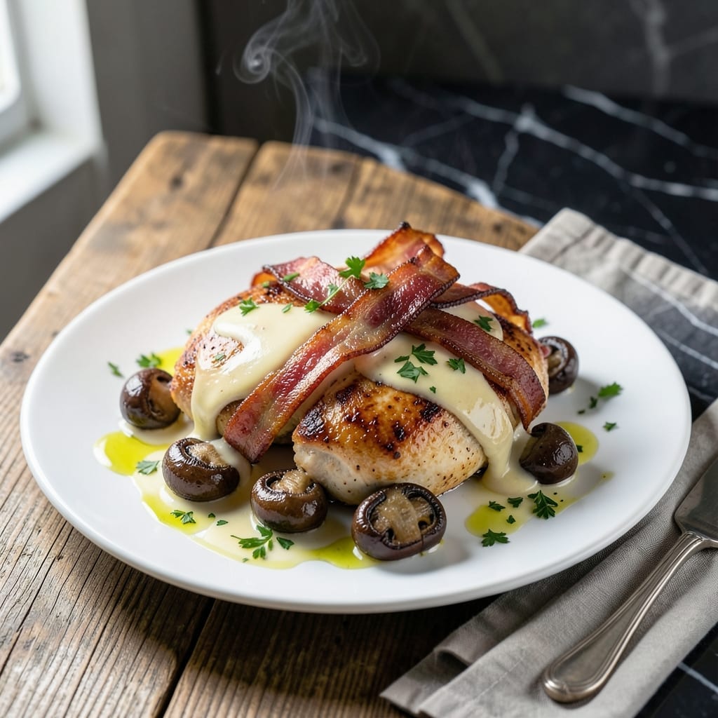 Chicken Christopher Recipe: Creamy Mushroom and Bacon Delight Chicken Christopher Recipe: Creamy Mushroom and Bacon Delight