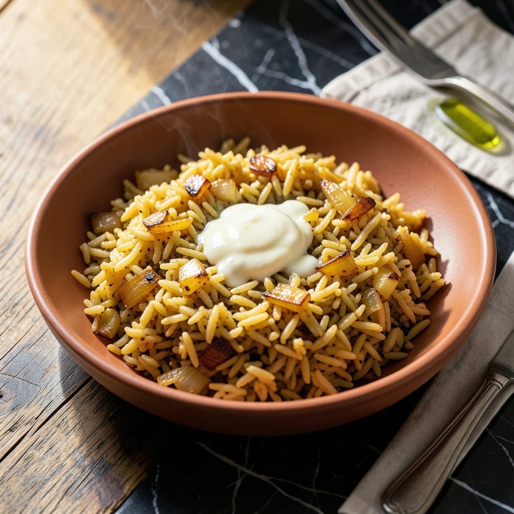 Golden Rice Pilaf Recipe: Toasted Nutty Grains With Bright Turmeric Color