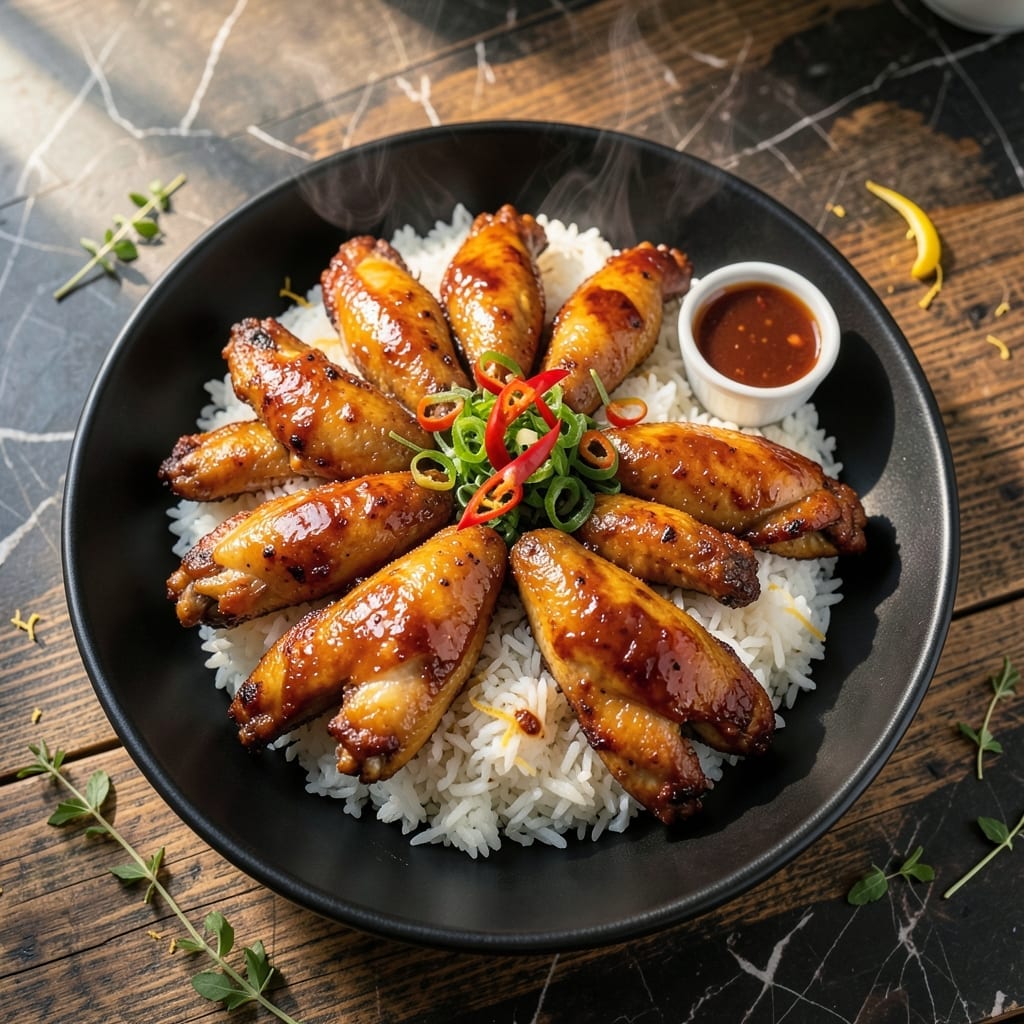 Chicken Wings and Rice Recipe: Wok-Charred Umami With Fluffy Grains
