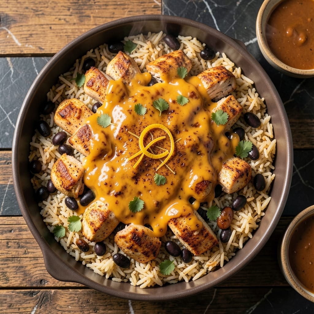 Chicken Taco Rice Bake Recipe: Cheesy Fiest in One Pan