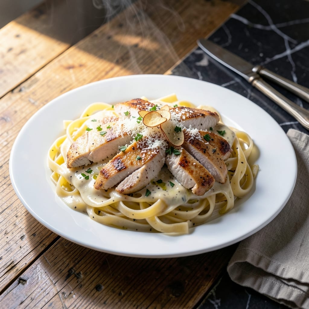 Chicken Alfredo Recipe: Silky Fettuccine With Parmesan-Rich Sauce Chicken Alfredo Recipe: Silky Fettuccine With Parmesan-Rich Sauce
