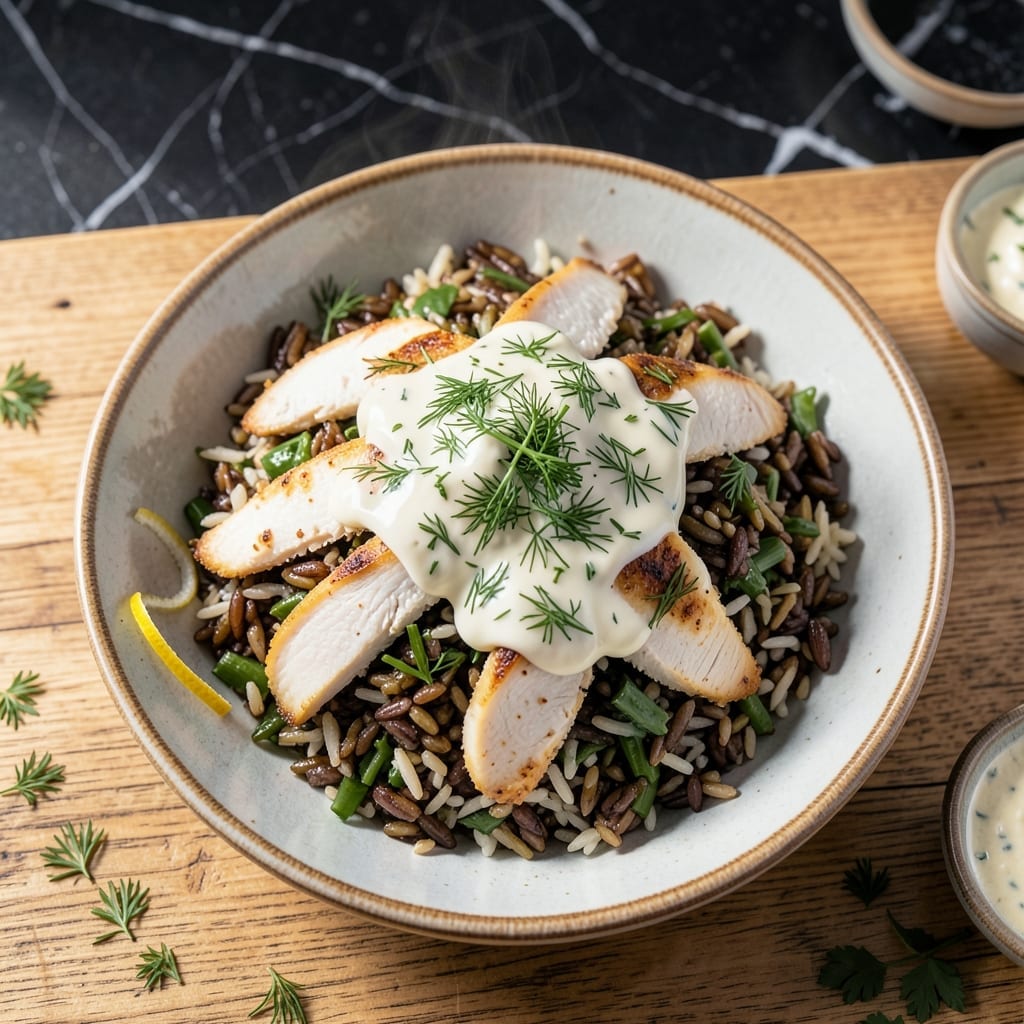 Byerlys Wild Rice Chicken Salad Recipe: Creamy Herbs and Crunchy Almonds