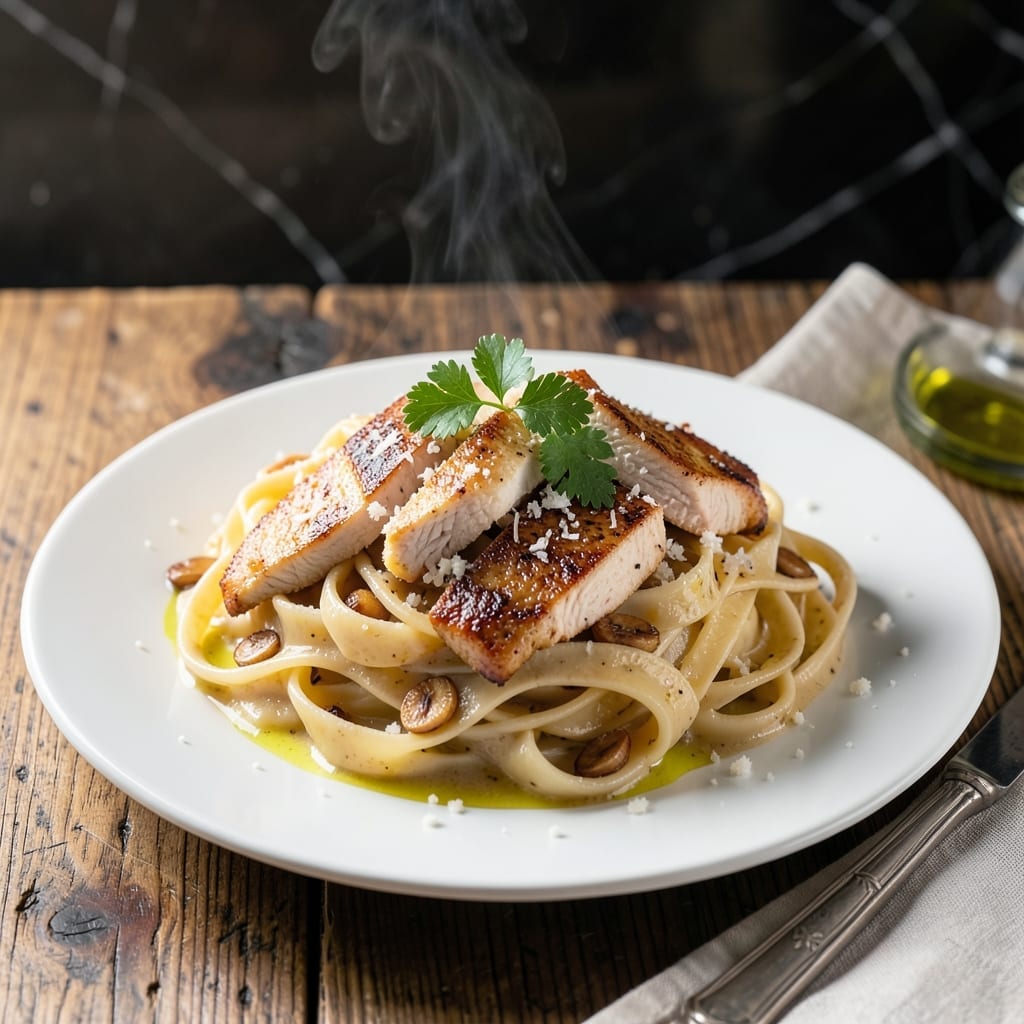 Chicken Fettuccine Recipe No Cream: Silky Garlic-Parmesan Sauce Without Dairy Chicken Fettuccine Recipe No Cream: Silky Garlic-Parmesan Sauce Without Dairy