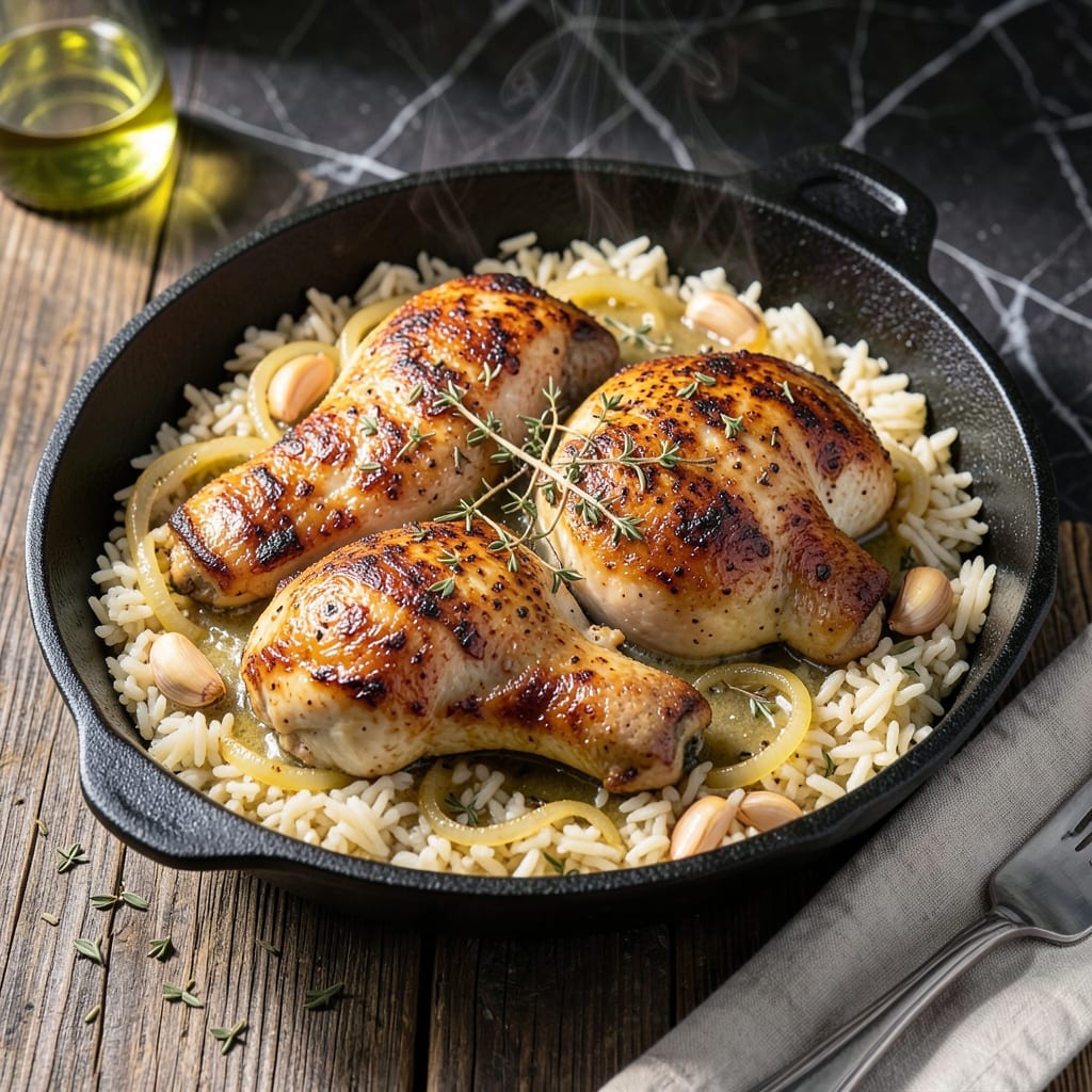 One Pan Chicken and Rice Bake Recipe: Easy Weeknight Feast
