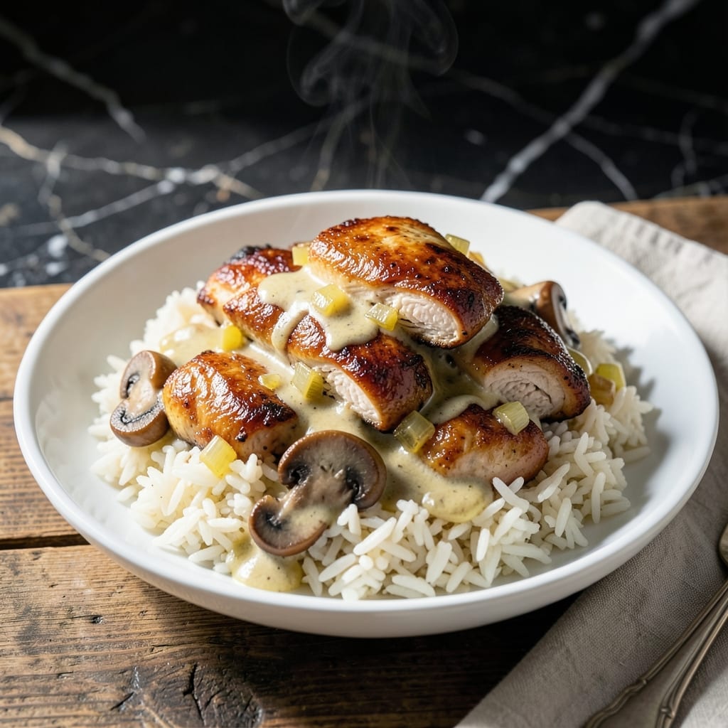 Instant Pot Recipe Chicken Rice Cream of Mushroom: Pressure-Cooked Creamy Comfort