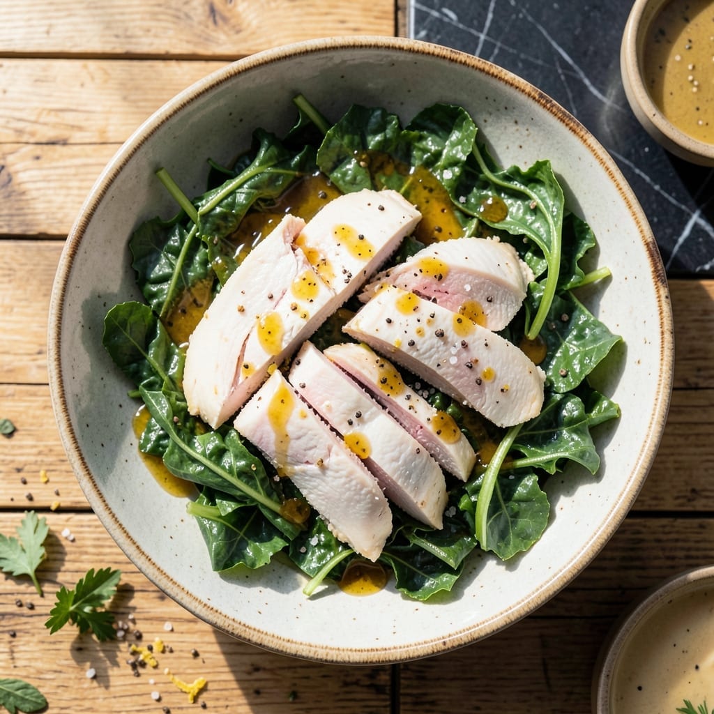 Chicken Kale Salad Recipe: Crunchy Greens With Citrus Dressing Chicken Kale Salad Recipe: Crunchy Greens With Citrus Dressing