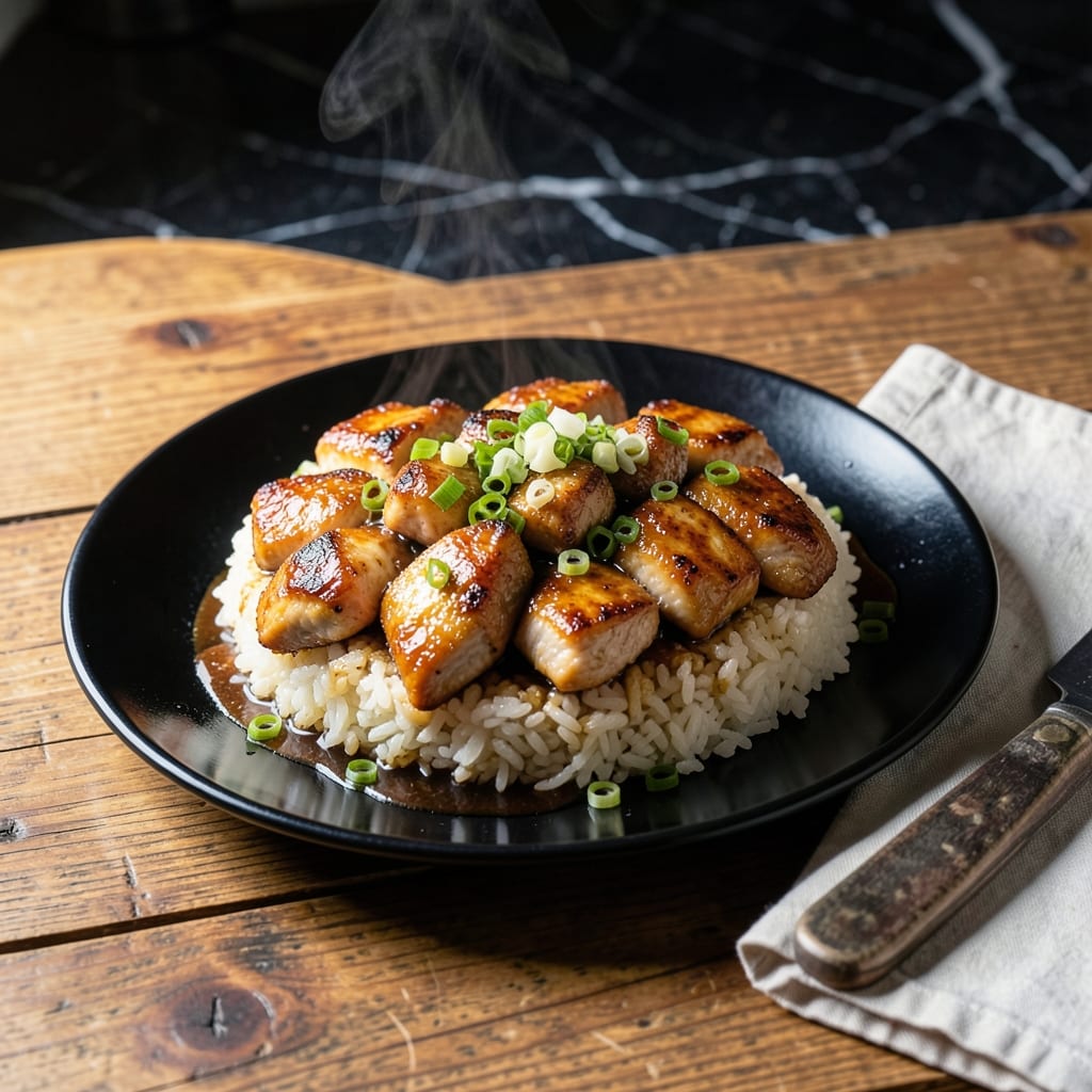 Japanese Hibachi Chicken and Rice Recipe: Wok-Tossed Umami with Buttery Grains