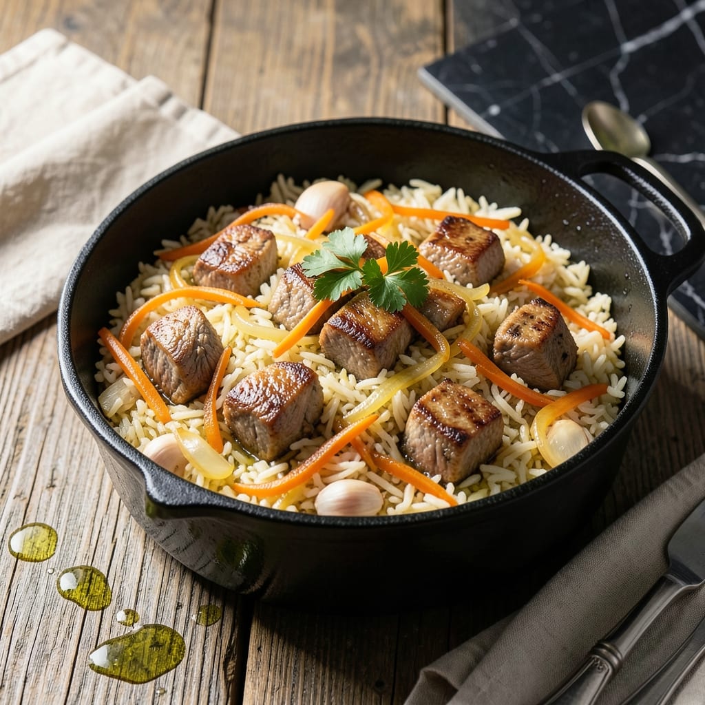 Plov Rice Recipe: Central Asian Pilaf with Caramelized Carrots