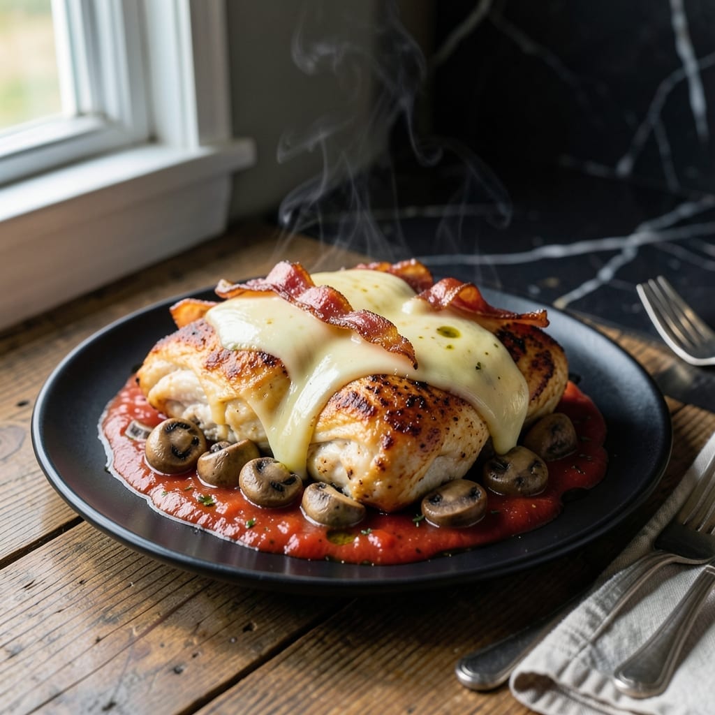 Hunters Chicken Recipe: Cheesy Bacon-Topped Skillet Dinner