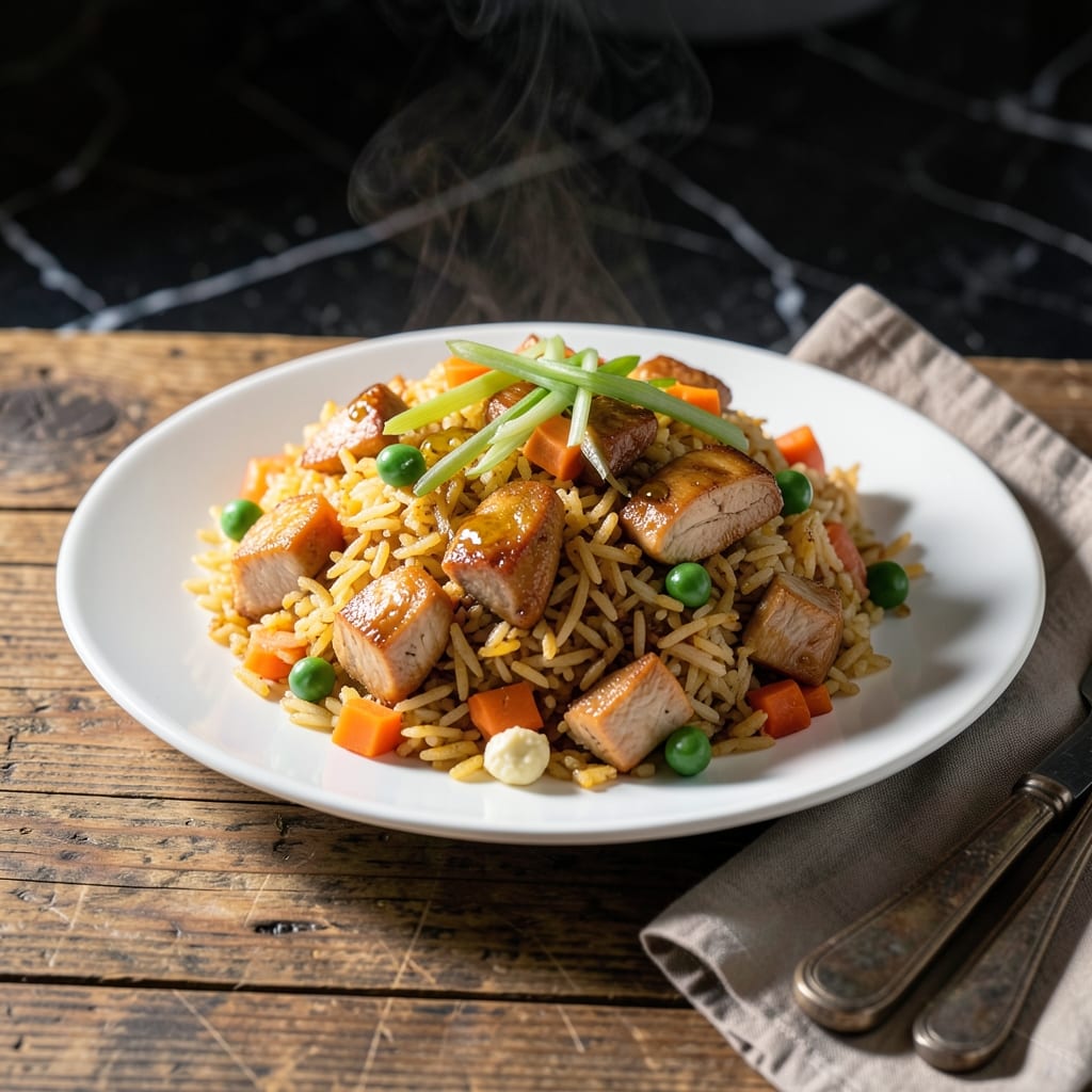Authentic Chicken Fried Rice Recipe Restaurant Style: Wok-Tossed Umami with Egg and Scallions