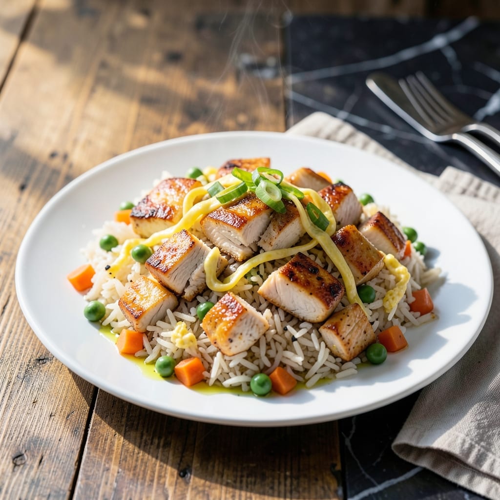 Chicken Special Fried Rice Recipe: Wok-Seared Umami with Spring Vegetables Chicken Special Fried Rice Recipe: Wok-Seared Umami with Spring Vegetables