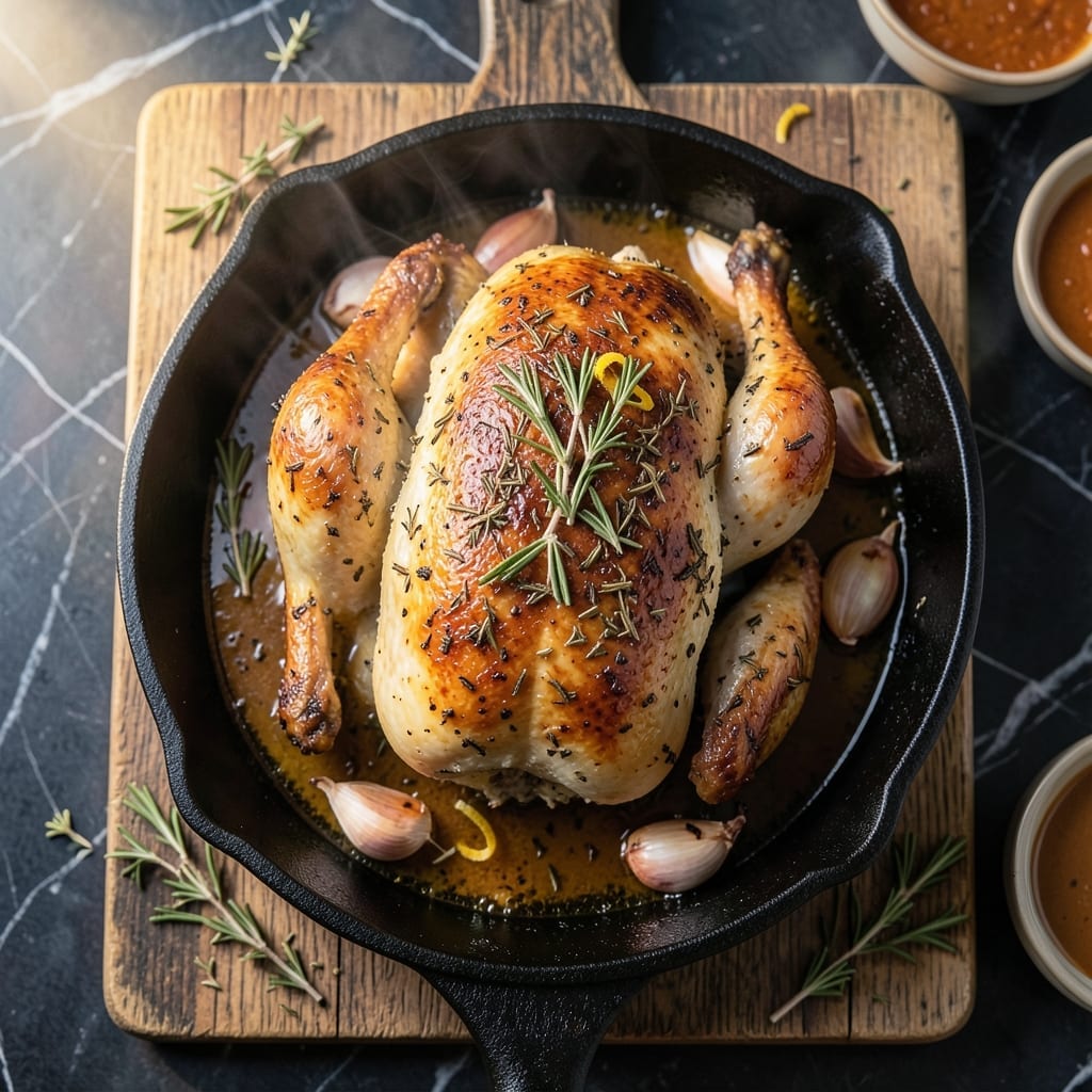 Classic Roast Chicken Recipe: Herb-Crusted Golden Perfection