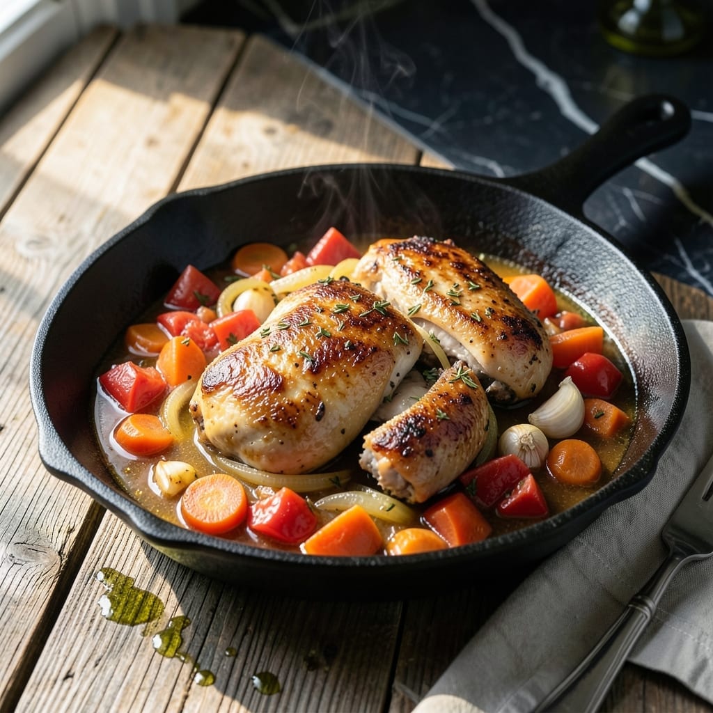 Chicken Carrot Tomato Recipe: Rustic One-Pot Simmered Comfort Chicken Carrot Tomato Recipe: Rustic One-Pot Simmered Comfort