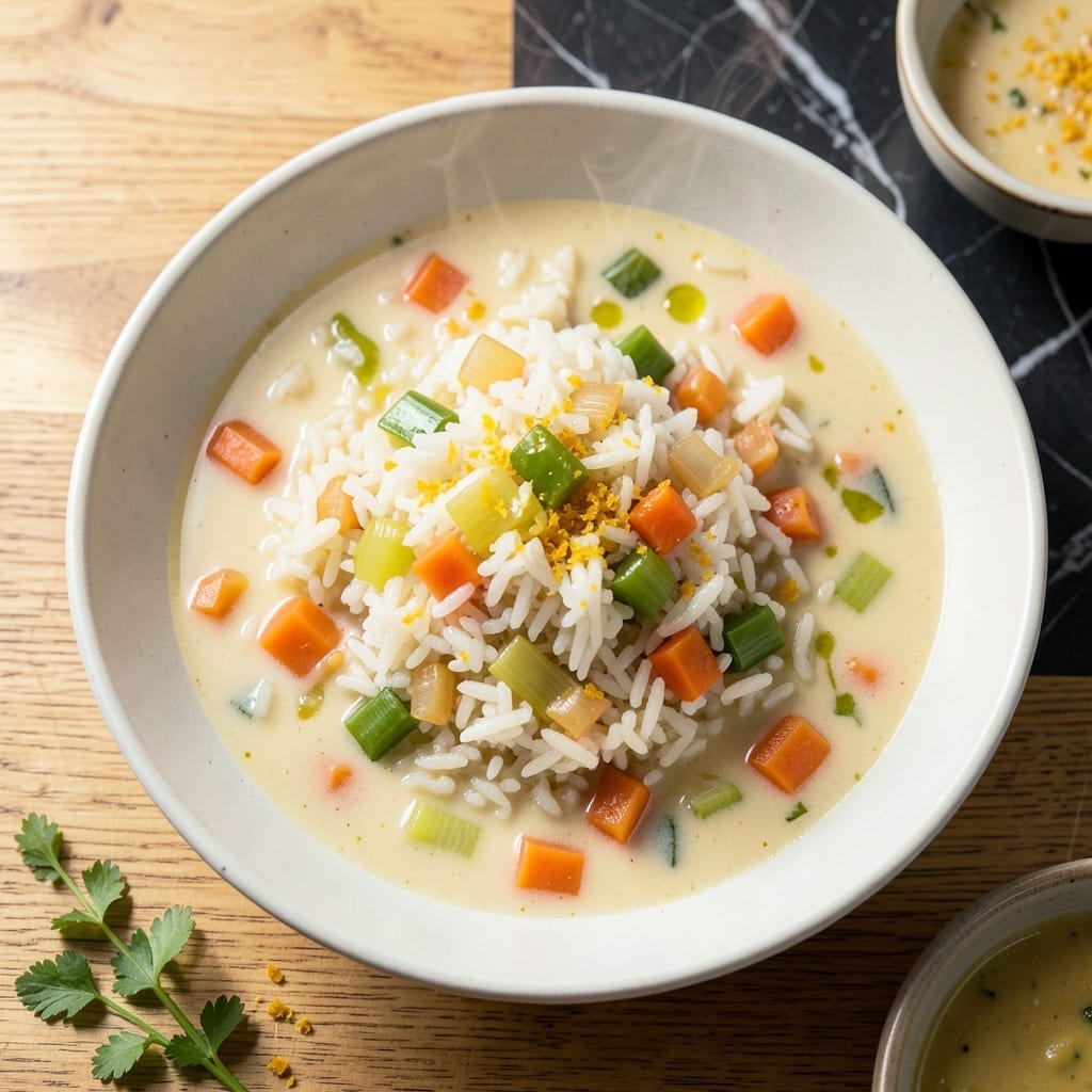 Lemon Rice Soup Recipe Without Eggs: Bright Citrus Broth with Tender Grains