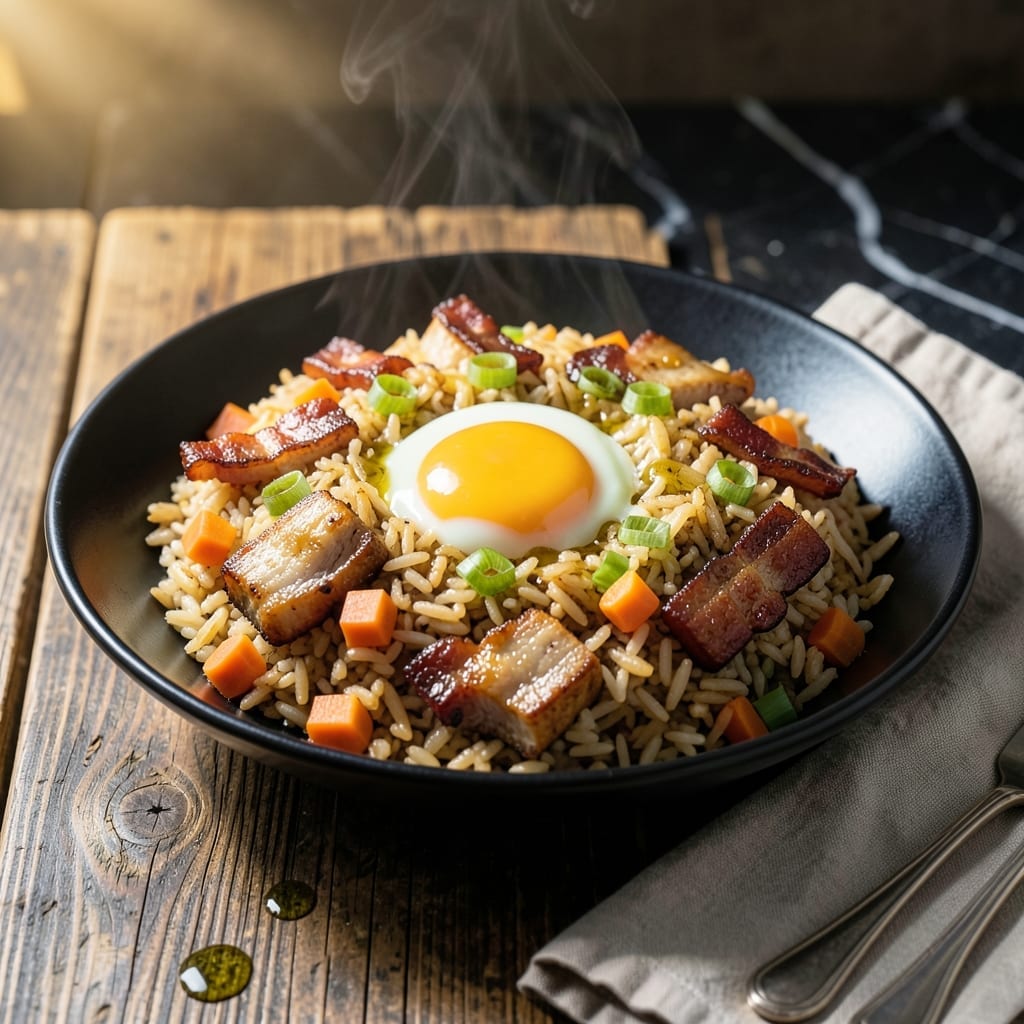Pork Fried Rice Recipe With Bacon: Smoky Wok-Tossed Perfection Pork Fried Rice Recipe With Bacon: Smoky Wok-Tossed Perfection