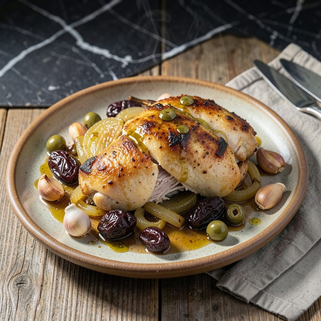 Recipe for Chicken Mirabella: Sweet and Savory Italian Braise Recipe for Chicken Mirabella: Sweet and Savory Italian Braise
