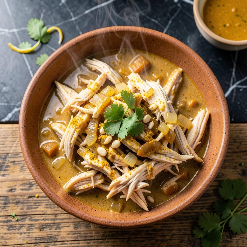 Shredded Chicken Curry Recipe: Aromatic Spices in Creamy Coconut Sauce